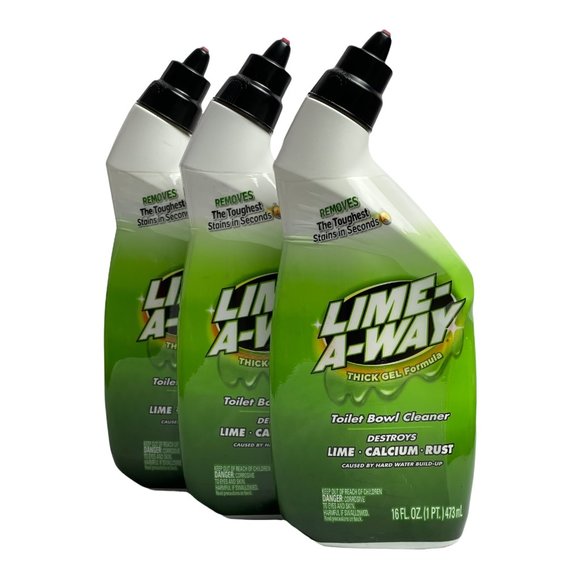 3 Pack Lime-A-Way Thick Gel Formula Toilet Bowl Cleaner - 16 fi. oz. Each - NEW - Picture 1 of 4